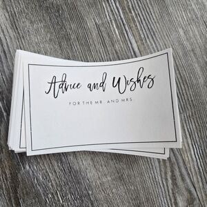 Wedding Advice and Wishes Cards For Mr. & Mrs.